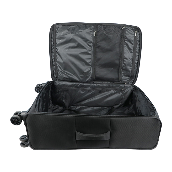Buy Travello Soft Suitcase/Luggage 450D Jacquard RPET with PUX2 in waterproof 28" Black at Best Price In Bangladesh