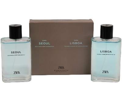 Picture of Zara Man Seoul 532-8 Sinsa Dong Gangnam-Gu + Lisboa Colombo Avenida Do Colegio Cologne for Men Fragrance Set EDT Eau De Toilette 2x 90 ML (3.0 FL OZ)