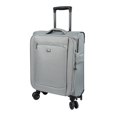 Buy Travello Soft Suitcase/Luggage 450D Jacquard RPET with PUX2 in waterproof 20" Gray  at Best Prices