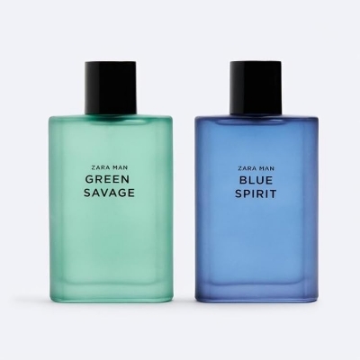 Picture of Zara Man Green Savage + Blue Spirit Cologne for Men Fragrance Set EDT Eau De Toilette 2x 90 ML (3.04 FL OZ)