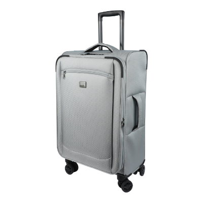 Picture of 28Inch Soft Suitcase/Luggage 450D Jacquard RPET with PUX2 in waterproof- Gray (Original Export)