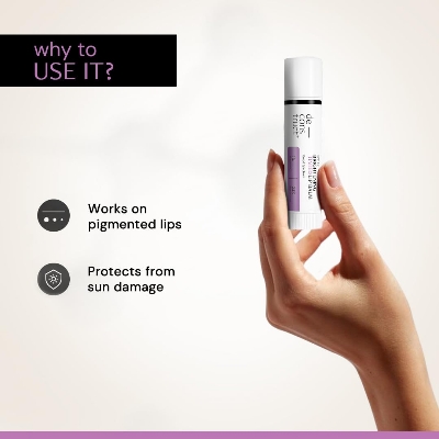 Picture of Deconstruct Brightening Tinted with SPF 30 | For Dark, Pigmented, Dry, Flaky Lip | SPF 30 for Sun Damage and Discoloration | Lip Balm for Glossy Buttery Soft Pink Lips | For Women & Men - (4 gm)