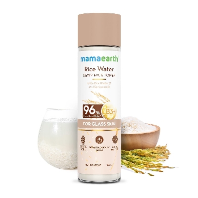 Picture of Mamaearth Rice Water Dewy Face Toner with Rice Water & 4% Niacinamide for Glass Skin 150ml |Intensely Hydrates |Minimizes Pores |Even Skin Tone |Korean Rice Toner | Alcohol-Free| Suits All Skin Types
