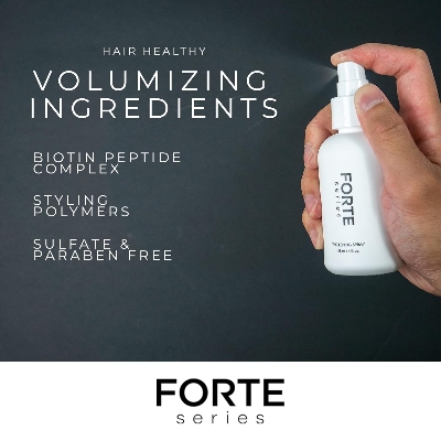 Picture of Hair Thickening Spray by Forte Series | Men's Hair Volume Spray | Hair Volumizer with Biotin Peptide Complex | Pre-Styler Hair Thickener, Volumizer, and Spray Texture Pump, (4 oz)
