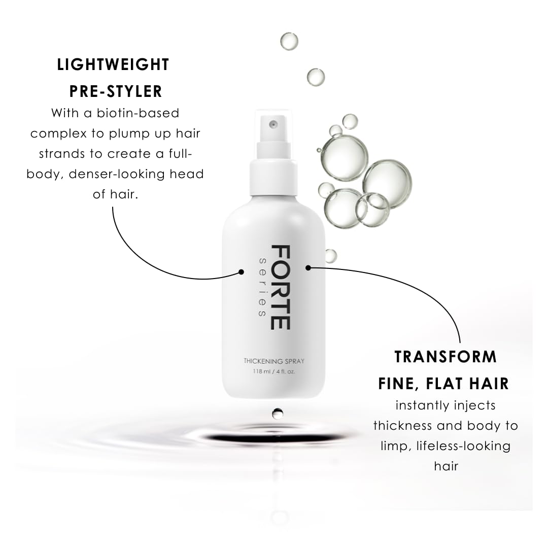 Picture of Hair Thickening Spray by Forte Series | Men's Hair Volume Spray | Hair Volumizer with Biotin Peptide Complex | Pre-Styler Hair Thickener, Volumizer, and Spray Texture Pump, (4 oz)