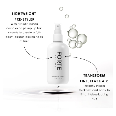 Picture of Hair Thickening Spray by Forte Series | Men's Hair Volume Spray | Hair Volumizer with Biotin Peptide Complex | Pre-Styler Hair Thickener, Volumizer, and Spray Texture Pump, (4 oz)