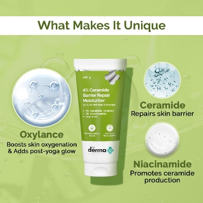 Picture of The Derma Co. 4% Ceramide Barrier Repair Moisturizer with Ceramide, Niacinamide, and Oxylance - 100 gm