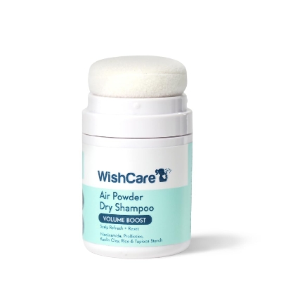 Picture of WishCare Air Powder Dry Shampoo for Oily Hair & Scalp - No White Cast & Aerosol - Niacinamide, Probiotics, Kaolin Clay, Rice & Tapioca Starch - Volume Boost, Scalp Refresh & Reset 10gm