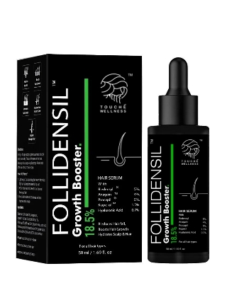 Picture of Touche Wellness Follidensil Growth Booster Hair Serum 18.5% | 5% Redensyl, 5% Procapil, 4% Anagain & 1.5% Kopexil | Controls Hairfall, Increases Hair Growth & Hair Density | For Men & Women