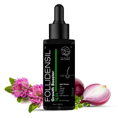Picture of Touche Wellness Follidensil Growth Booster Hair Serum 18.5% | 5% Redensyl, 5% Procapil, 4% Anagain & 1.5% Kopexil | Controls Hairfall, Increases Hair Growth & Hair Density | For Men & Women