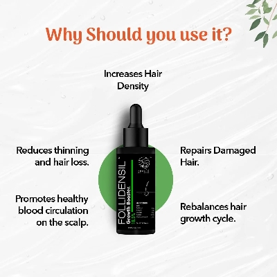 Picture of Touche Wellness Follidensil Growth Booster Hair Serum 18.5% | 5% Redensyl, 5% Procapil, 4% Anagain & 1.5% Kopexil | Controls Hairfall, Increases Hair Growth & Hair Density | For Men & Women