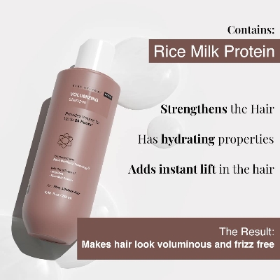 Picture of Bare Anatomy Volumizing Shampoo, Voluminous Hair Upto 24 Hours, Powered By Peptides & Rich Milk Protein, Strong & Bouncy Hair, Volume Shampoo For Thin & Flat Hair For Unisex, 250ml