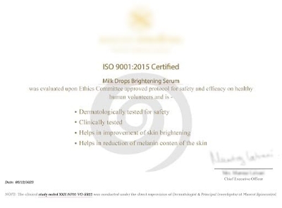 Picture of Vilvah Store Milk Drops Brightening Serum Formulated With Rice Milk Extract, Marine Algae Extract, Alpha Arbutin, Fades Scars, Brightens Skin & Even Skin Tone For All Skin Type, 20ml