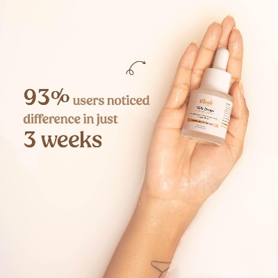 Picture of Vilvah Store Milk Drops Brightening Serum Formulated With Rice Milk Extract, Marine Algae Extract, Alpha Arbutin, Fades Scars, Brightens Skin & Even Skin Tone For All Skin Type, 20ml