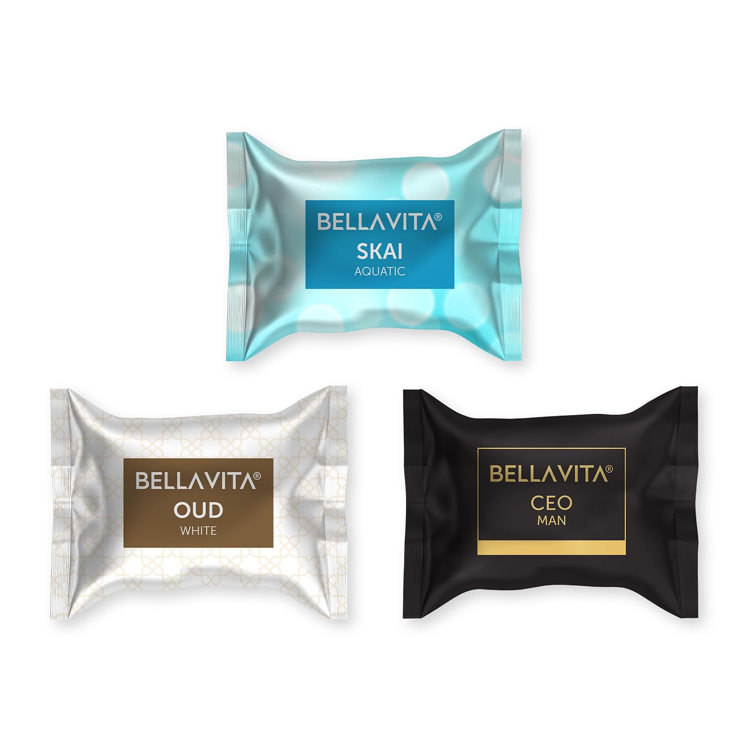 Picture of BELLAVITA Perfume Bathing Soap Bar for Men 3 x 100Gm with Pure Glycerin for Glowing Skin | Paraben Free