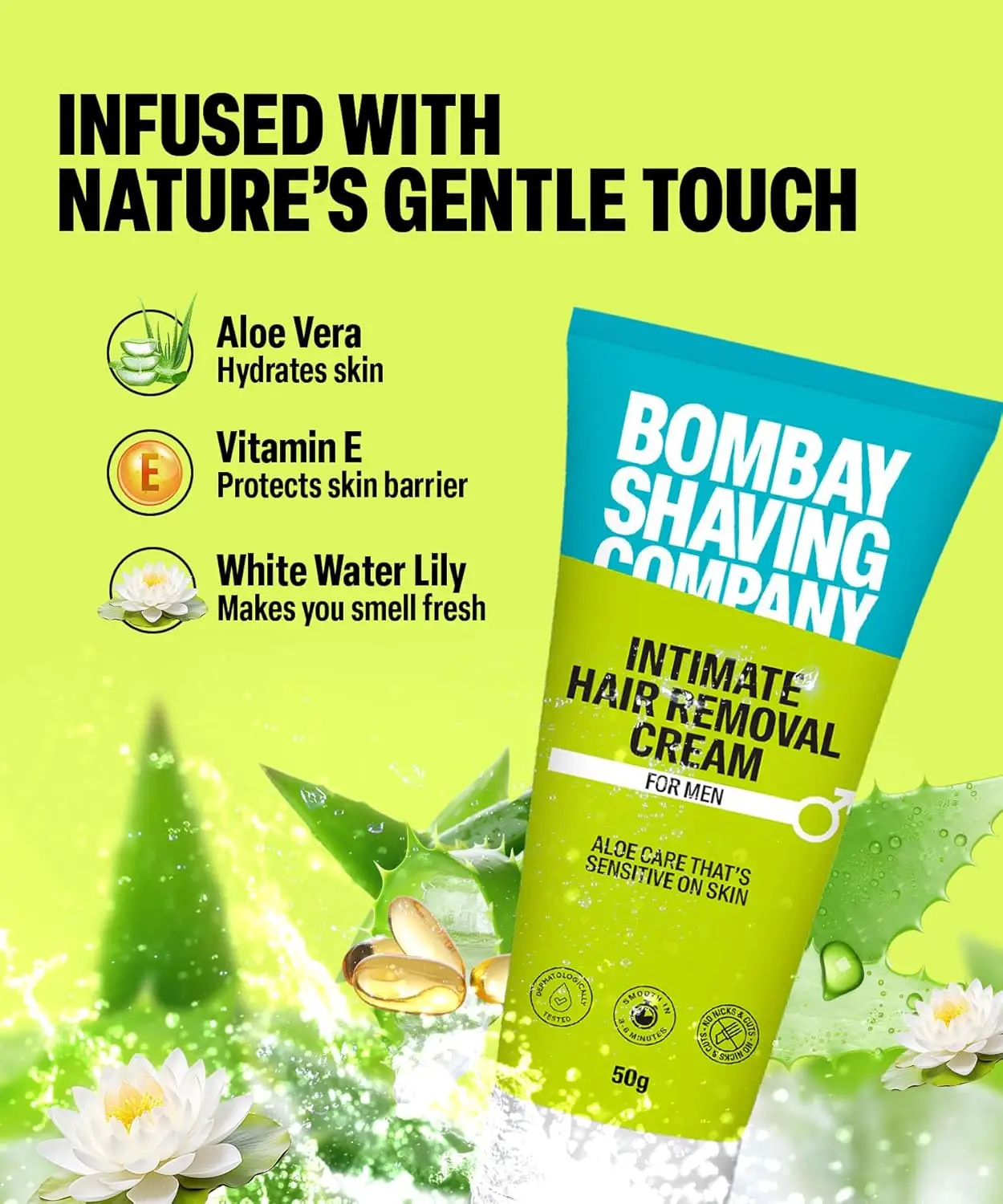 Picture of Bombay Shaving Company Intimate Hair Removal Cream | Pubic Hair Removal | Painless Hair Removal | For Sensitive Body Areas | Hair Removal Essentials | Body Hair Removal For Men
