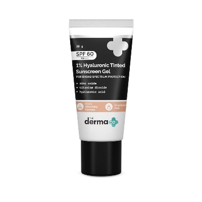 Picture of The Derma Co 1% Hyaluronic Tinted Sunscreen Gel - SPF 60 - 30g