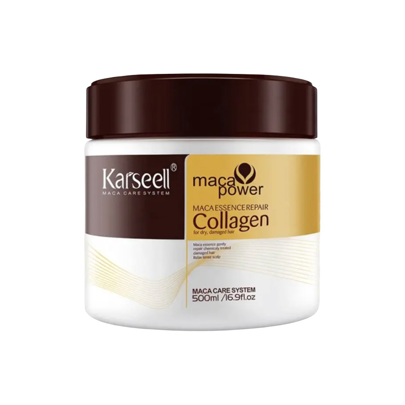 Picture of Karseell Collagen Hair Mask Maca Power 500ml Deep Repair Conditioning Argan Oil Collagen Hair Mask Essence for Dry Damaged Hair All Hair Types