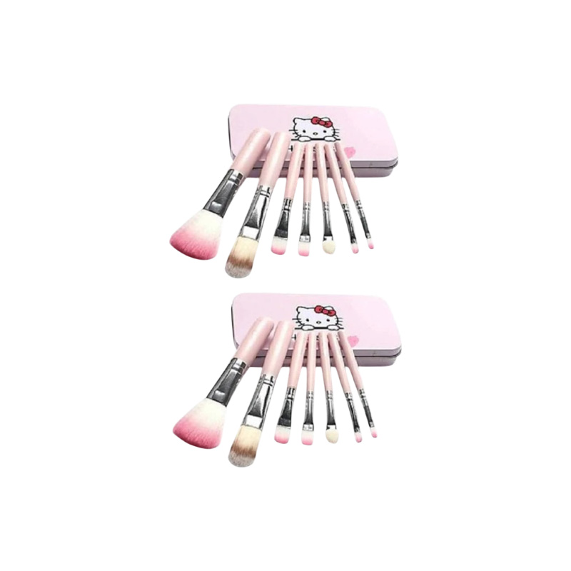 Picture of Hello Kitty Makeup Fever Mini Brush Set -7 Pcs - Brush Set (Pink)