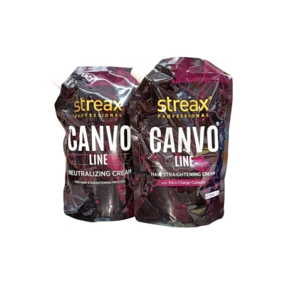 Picture of Streax Canvo Line Hair Straightening Cream(500g) & Neutralizing Cream (500g) -2 pcs