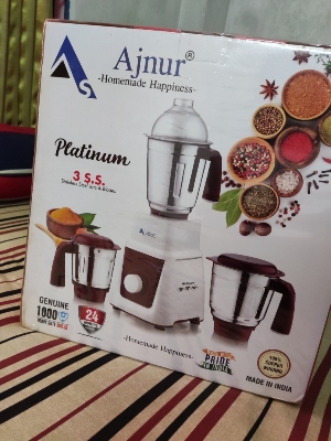 Picture of Ajnur 1000 Watts Plus Mixer Grinder - 3 SS Jar - 1