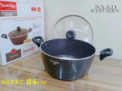 Picture of Prestidge 24Cm Marble Coating Deluxe Non Stick Casserole. Casserole With Lid And Induction Bottom.