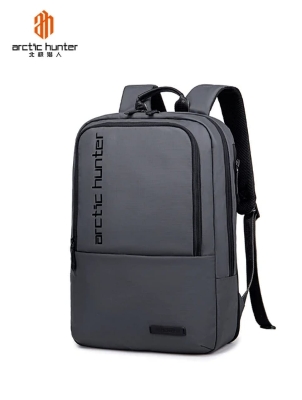 Picture of Arctic Hunter B00529 Waterproof Bag With Laptop Compartment Travel Backpack Black, Grey