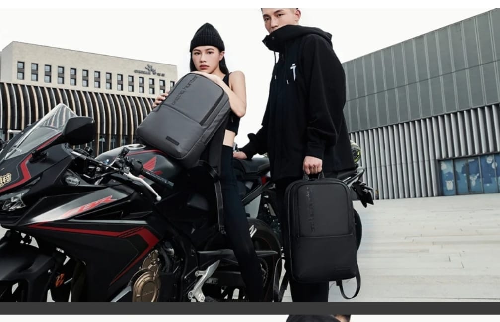 Picture of Arctic Hunter B00529 Waterproof Bag With Laptop Compartment Travel Backpack Black, Grey