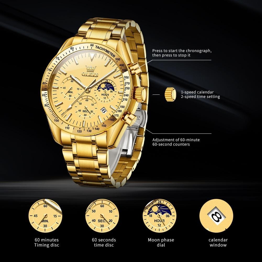 Picture of Butter Fly Lock OLEVS Watch for men