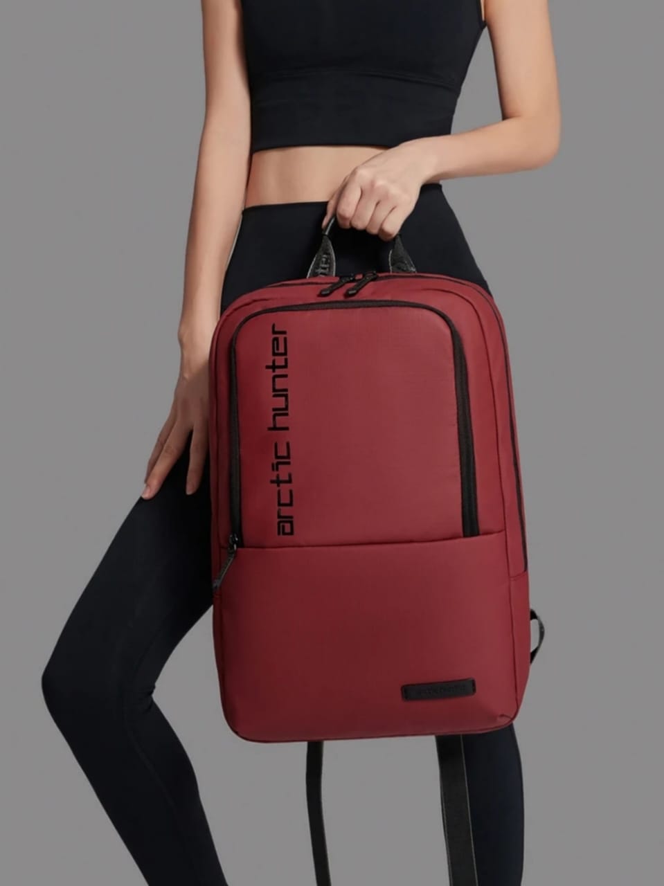 Picture of Arctic Hunter B00529 Waterproof Bag With Laptop Compartment Travel Backpack Black, Grey