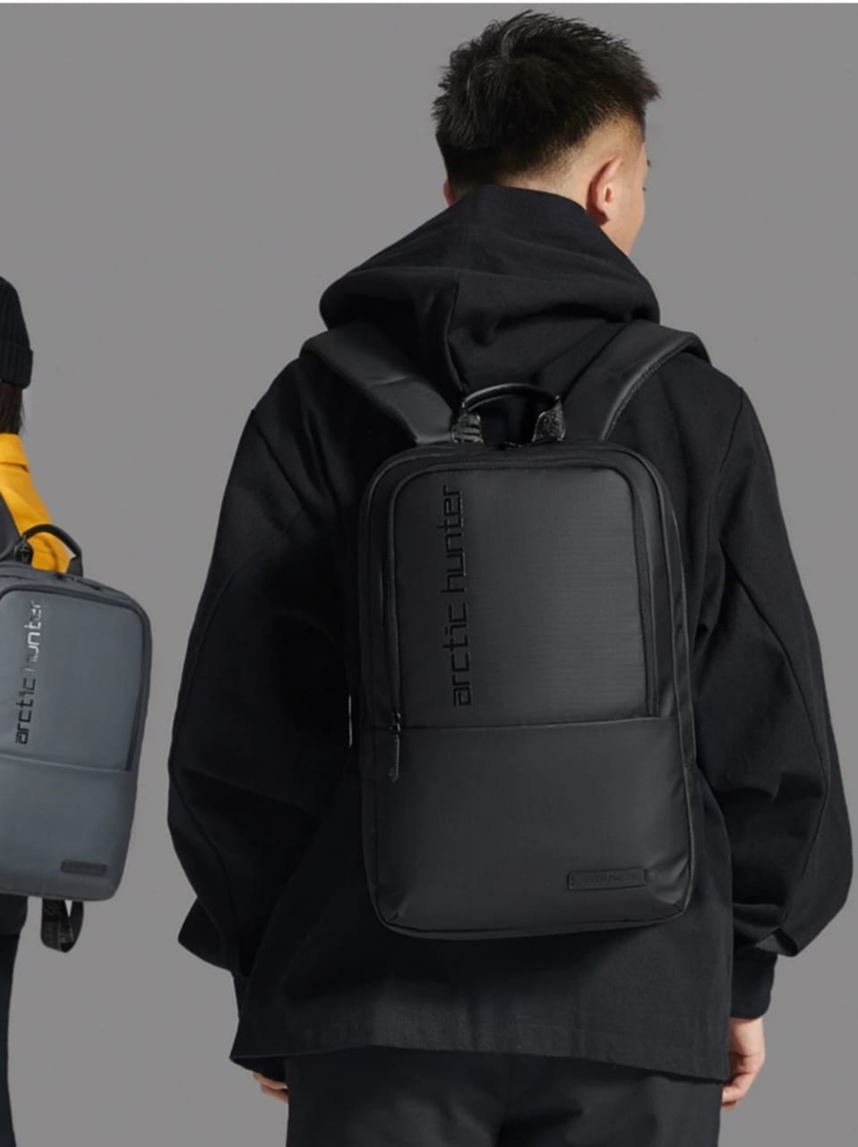 Picture of Arctic Hunter B00529 Waterproof Bag With Laptop Compartment Travel Backpack Black, Grey