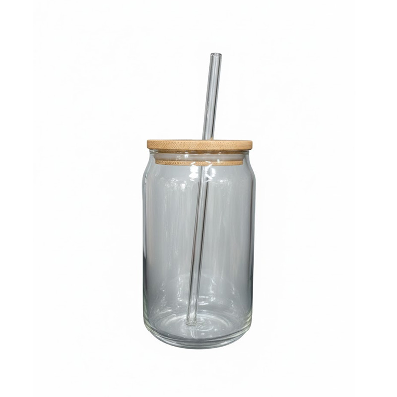 Picture of Elegant Juice Cocktail Mocktail Glass Solid Mug with Airtight Wooden Lid and Easy Cleaning Straw