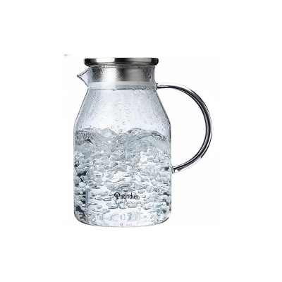 Picture of Glass Cup With Bamboo Lids And Straw 500ml Iced Hot Coffee Tea