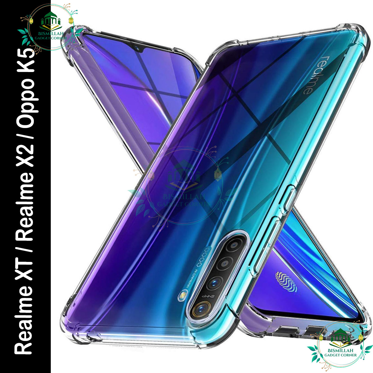Picture of For Realme XT / Realme X2 / Oppo K5 Shockproof Bumper Case with Clear Soft TPU Protective Phone Cover for Realme X2 /Realme XT