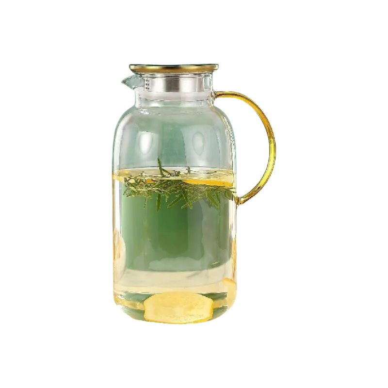 Picture of large size GLASS PITCHER Golden , Heat-Resistant Pitcher GPH 603-2Y,2L