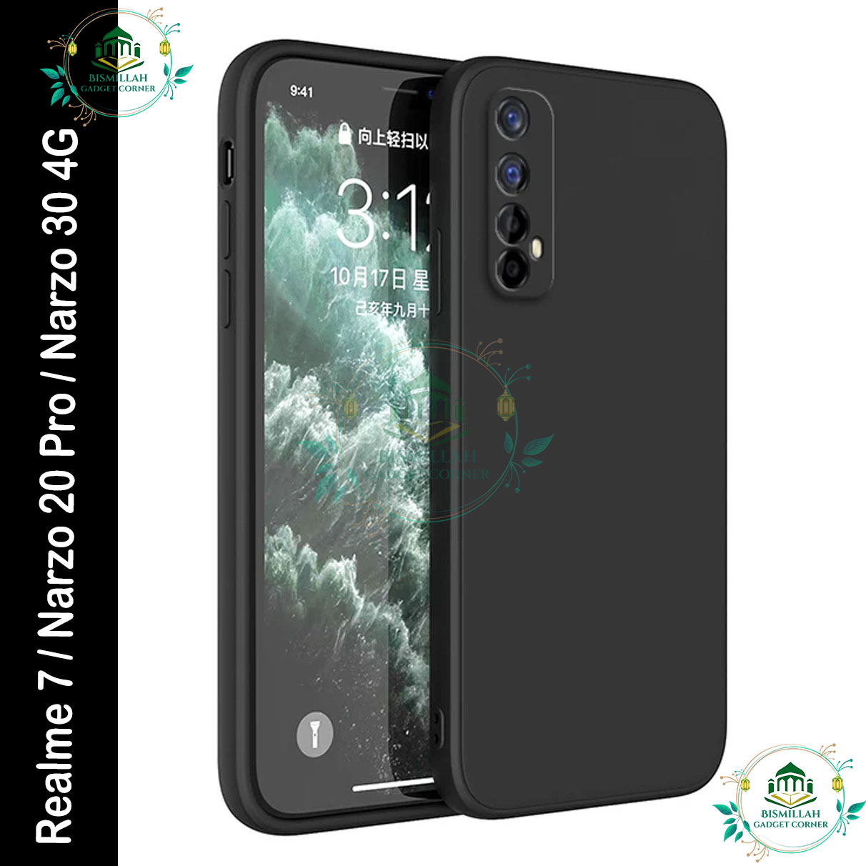 Picture of For Realme 7 / Realme Narzo 20 Pro / Realme Narzo 30 - Luxury Soft Flexible Premium Shockproof Camera Bumper Protective Stylish Silicon Back Cover