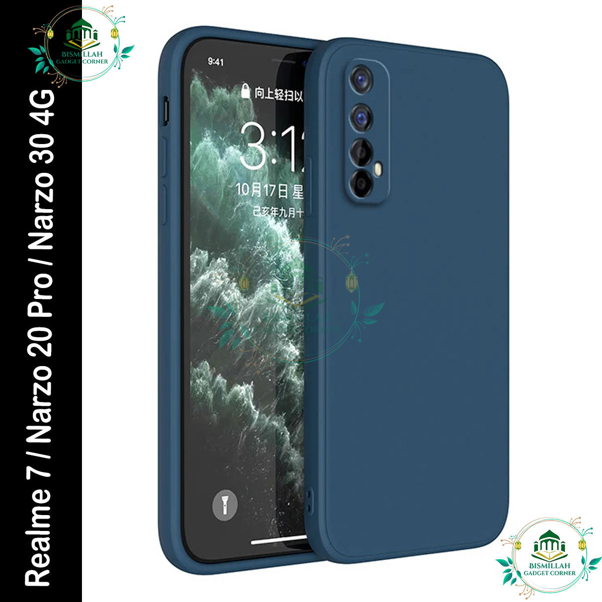 Picture of For Realme 7 / Realme Narzo 20 Pro / Realme Narzo 30 - Luxury Soft Flexible Premium Shockproof Camera Bumper Protective Stylish Silicon Back Cover