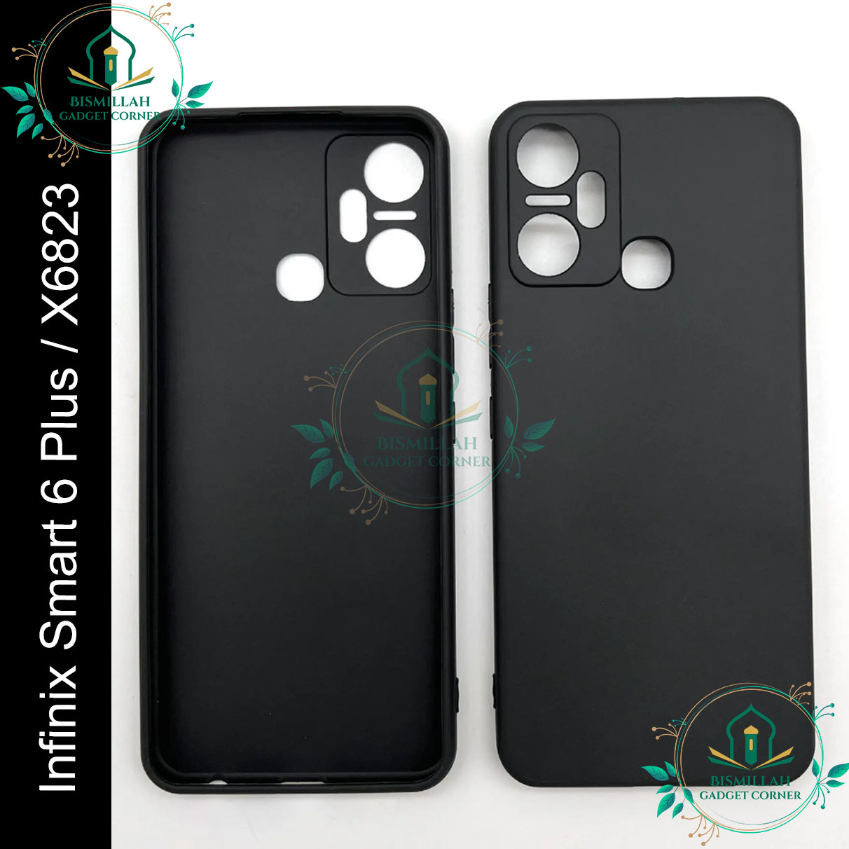 Picture of Premium Liquid Silicone Phone case for Infinix Smart 6 Plus Back Cover Simple Candy Color Square Edge Liquid Silicone Phone Case