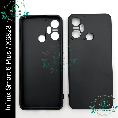 Picture of Premium Liquid Silicone Phone case for Infinix Smart 6 Plus Back Cover Simple Candy Color Square Edge Liquid Silicone Phone Case