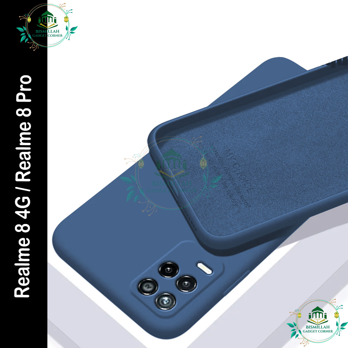 Picture of Premium Liquid Silicone Phone case for Realme 8 / Realme 8 pro (4G) Liquid Silicon Mobile Back Case Soft Silicone Phone Cover