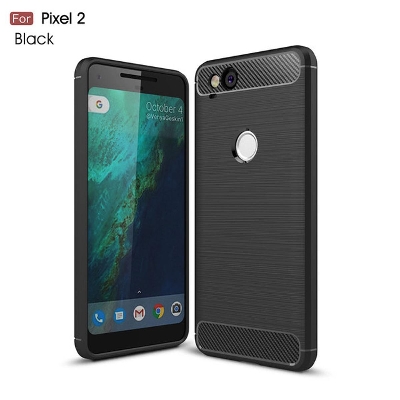 Picture of For Google Pixel 2 Back Cover Coque Shockproof Protective Carbon Fiber Bumper Phone Case