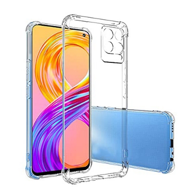 Picture of For Realme 8, Realme 8 Pro" Silicone Shock Proof Hard Back Soft Air Corner Bumper Anti-Scratch Cover Case for "Realme 8, Realme 8 Pro" (Transparent cover)