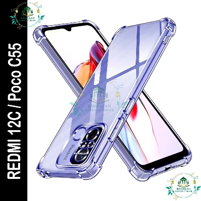 Picture of For Xiaomi Poco C55 / Redmi 12C / Redmi 11A Premium Silicone Case Crystal Clear Soft Transparent Flexible Protective Mobile Phone Back Cover