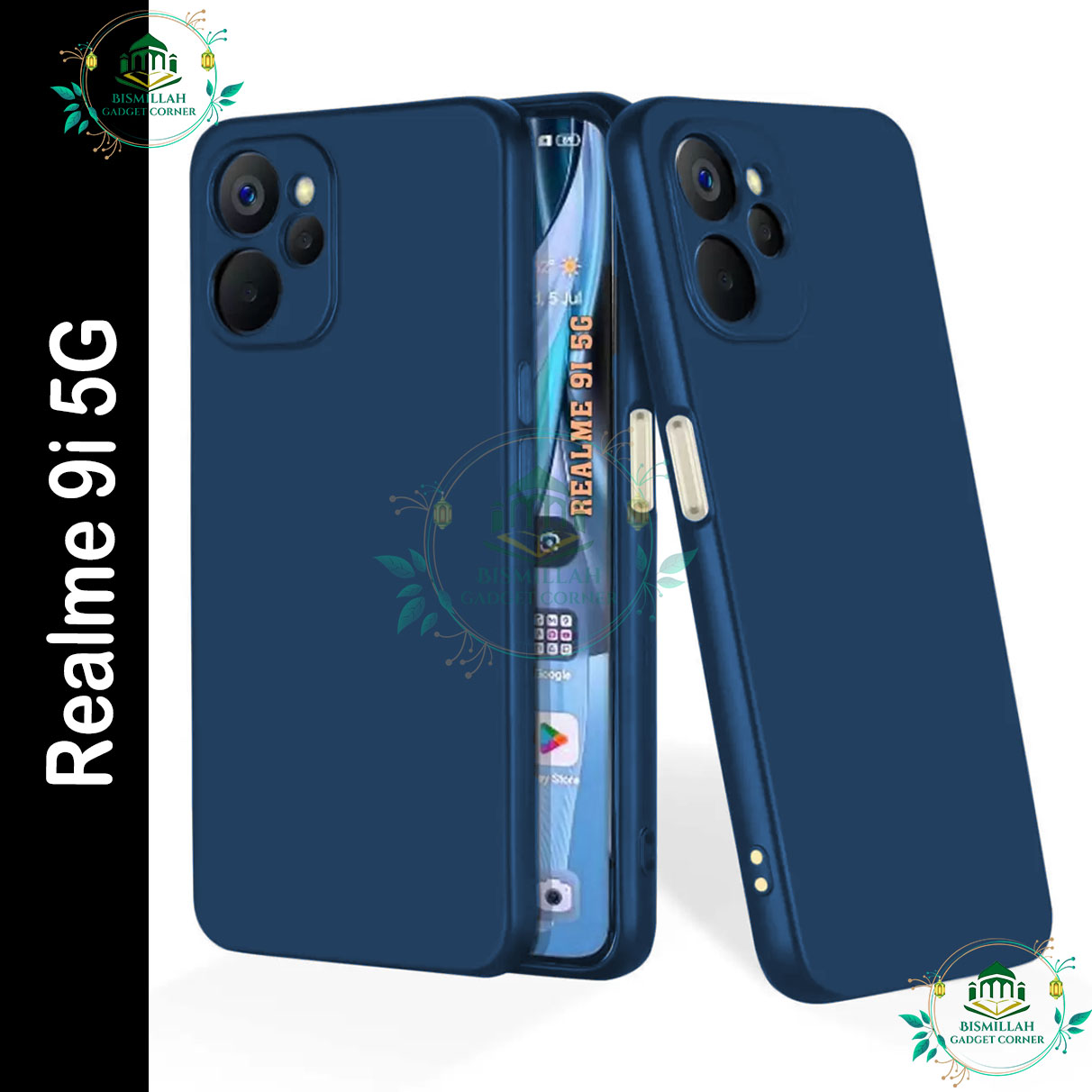 Picture of Premium Liquid Silicone Phone case for  Realme 9i 5G Liquid Silicon Mobile Back Case Soft Silicone Phone Cover