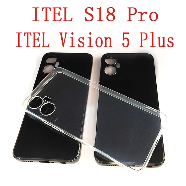 Picture of For Itel Vision 5 Plus S18 Pro Straight Edge Smooth Black TPU Soft Case Case