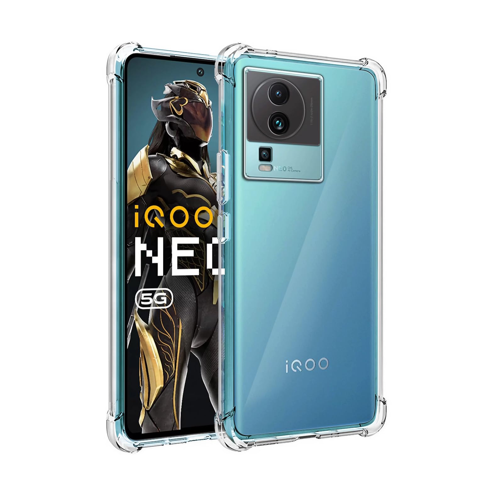 Picture of For Vivo iQOO Neo 7 5G / iQOO Neo 7 Pro Phone Case Shockproof Transparent Bumper Airbag Phone Cover Case