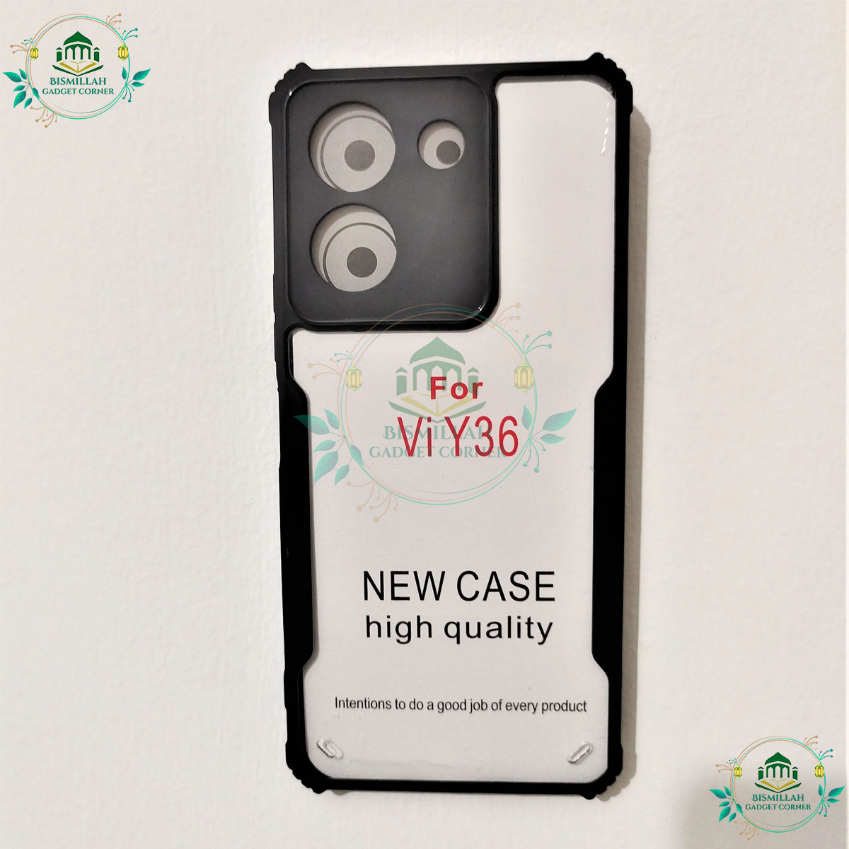 Picture of Back Cover For Vivo Y36 / Vivo Y78 5G / Vivo Y27 5G Cover Edge-Reinforced Shockproof Cushion Back Clear Hybrid Transparent Hard Cover Casing - Camera - Phone Back Cover