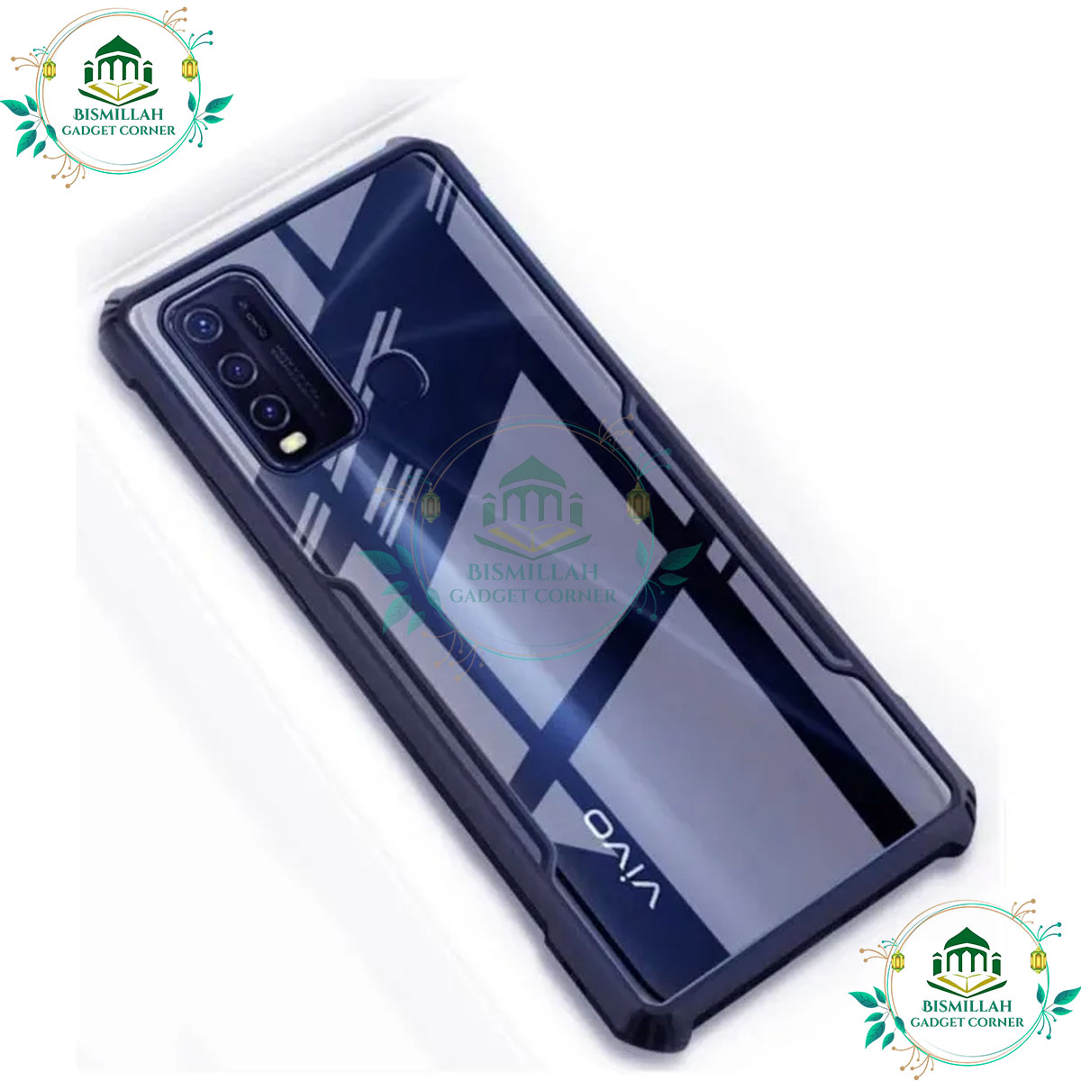 Picture of back cover For Vivo Y30 / Vivo Y50 / Vivo Y30i Edge-Reinforced Shockproof Cushion Back Clear Hybrid Transparent Hard Cover Casing
