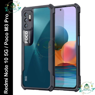 Picture of Xiaomi Redmi Note 10 5G / Poco M3 PRO Shockproof TPU Bumper Clear Acrylic Mobile Phone Case For Redmi Note 10 5G Back Cover