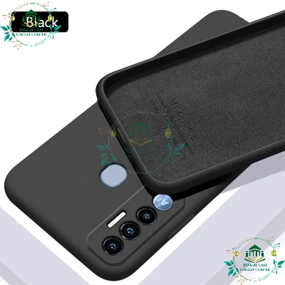 Picture of PlusCase for Tecno Spark 7 Pro Square Edges Case Liquid Silicone Casing Lens Protection Soft Slim Back Cover